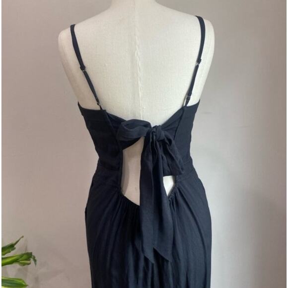 Abercrombie & Fitch Black Tie Back Jumpsuit Size Large - Picture 13 of 14